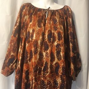 Women’s multicolor patterned 3/4 sleeves blouse